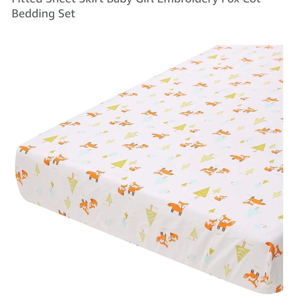 5 For $25 Fox Print Crib/Toddler Fitted Sheet